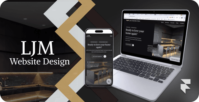 The LJM Construction website, designed by Seal & Co.