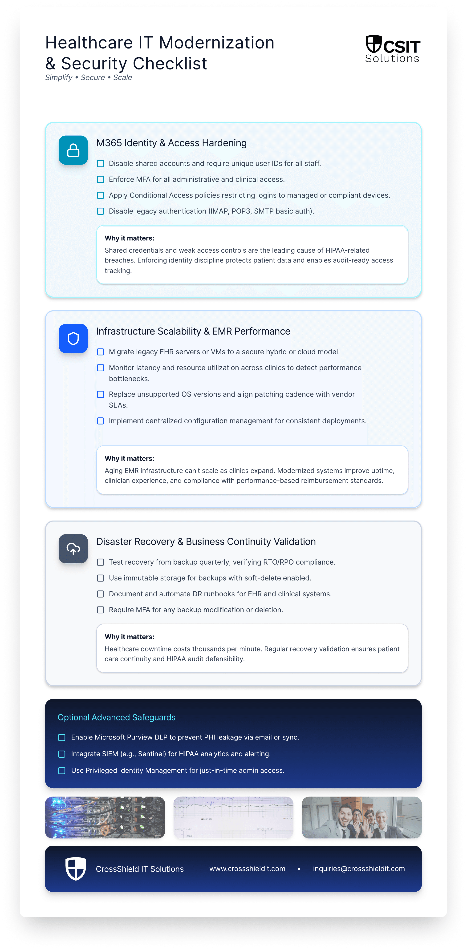 The Healthcare IT Modernization and Security Checklist, designed by Seal & Co.